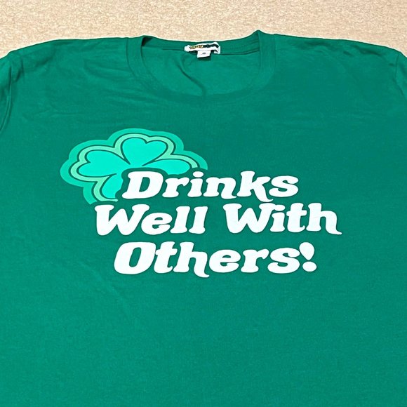 Tipsy Elves Other - Tipsy Elves - St. Patrick's Day - Drinks Well With Others Shirt - Size XL
